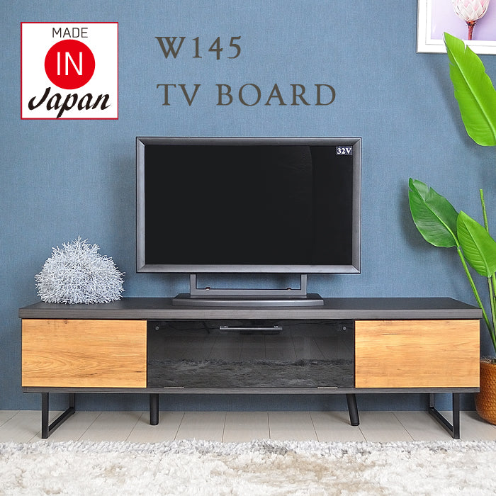 テレビボード ローボード テレビ台 完成品 150 幅145 TV台 おしゃれ TVボード 引出し ブルックリンスタイル 西海岸風 インテリア ヴィンテージ風 アイアン脚 キャメロン SMA-006