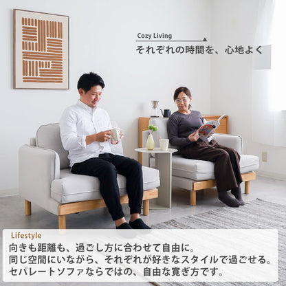 【組立設置配送】 ソファ 3人掛け セパレート 初期撥水 ペット対応 お掃除ロボット対応 幅183cm ローソファ SEM-005-KK