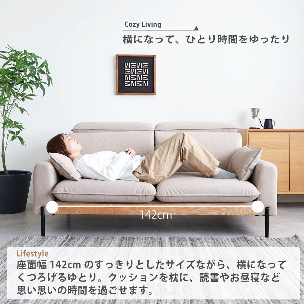【組立設置配送】 ソファ 2.5人掛け 2人掛け 幅170cm 北欧 お掃除ロボット対応 撥水 ペット対応ハイバック ハイバックソファ SEM-006-KK