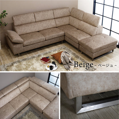 【組立設置配送】カウチソファ 3人掛け おしゃれ 3人掛けソファ L字 コーナーソファ カウチソファー ケラー SNO-048-KK