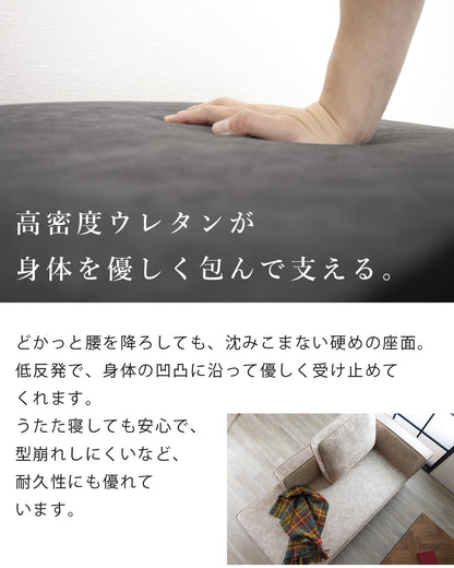 【組立設置配送】 カウチソファー 傷に強い 撥水 ソファー 3人掛け 2人掛け 大きい 広い スムーステック クルーゼ 2点セット カウチソファ スツール SNO-063-KK