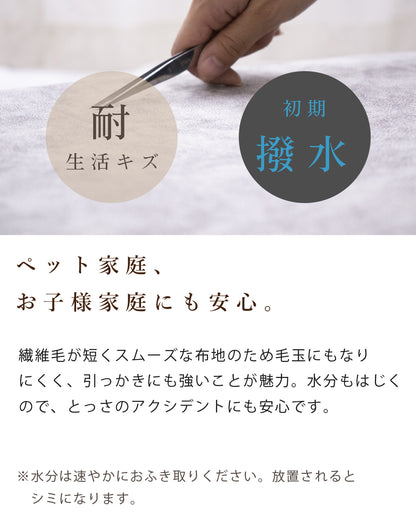 カウチソファー 傷に強い 撥水 ソファー 2人掛け 3人掛け 幅210 コンパクト 小さめ スムーステック 2点ソファ SNO-116-KK