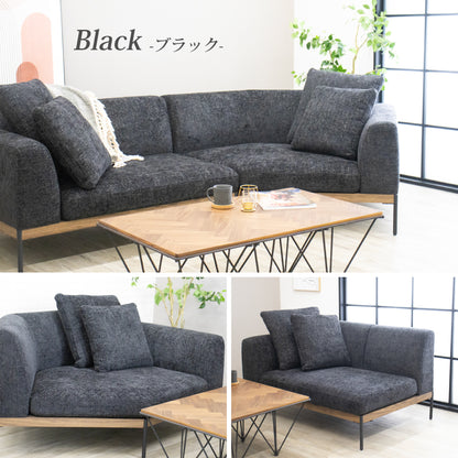 【組立設置配送】 カウチソファ 北欧モダン おしゃれ ファブリック 幅270 270cm コーナーソファ コーナーカウチ ブロッケン SNO-118-KK