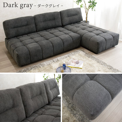 【組立設置配送】 カウチソファ 高級感 ラグジュアリー 北欧モダン おしゃれ 幅260 大きい 広い 広め ワイド ディープソファ シェーズロング 2人掛けソファ SOF-007-KK