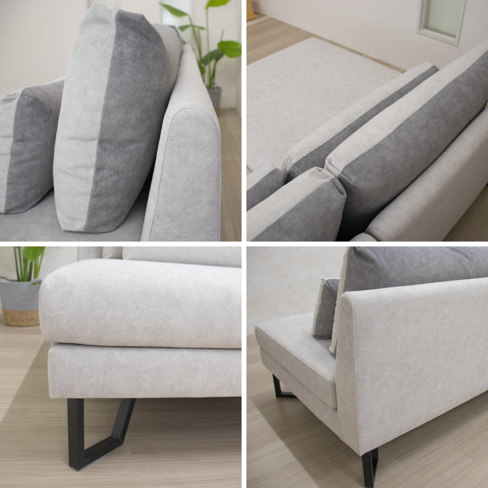 【組立設置配送】ソファ カウチソファー 3人掛け リビングソファ SOFA カウチ シェーズロング クアトロ SSA-617-KK