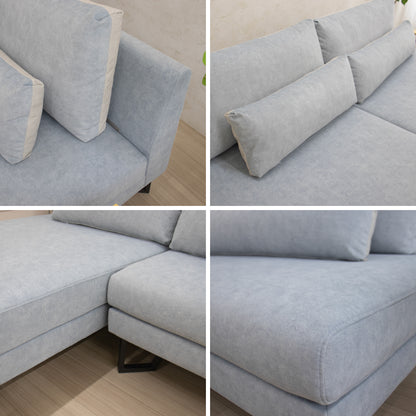 【組立設置配送】ソファ カウチソファー 3人掛け リビングソファ SOFA カウチ シェーズロング クアトロ SSA-617-KK