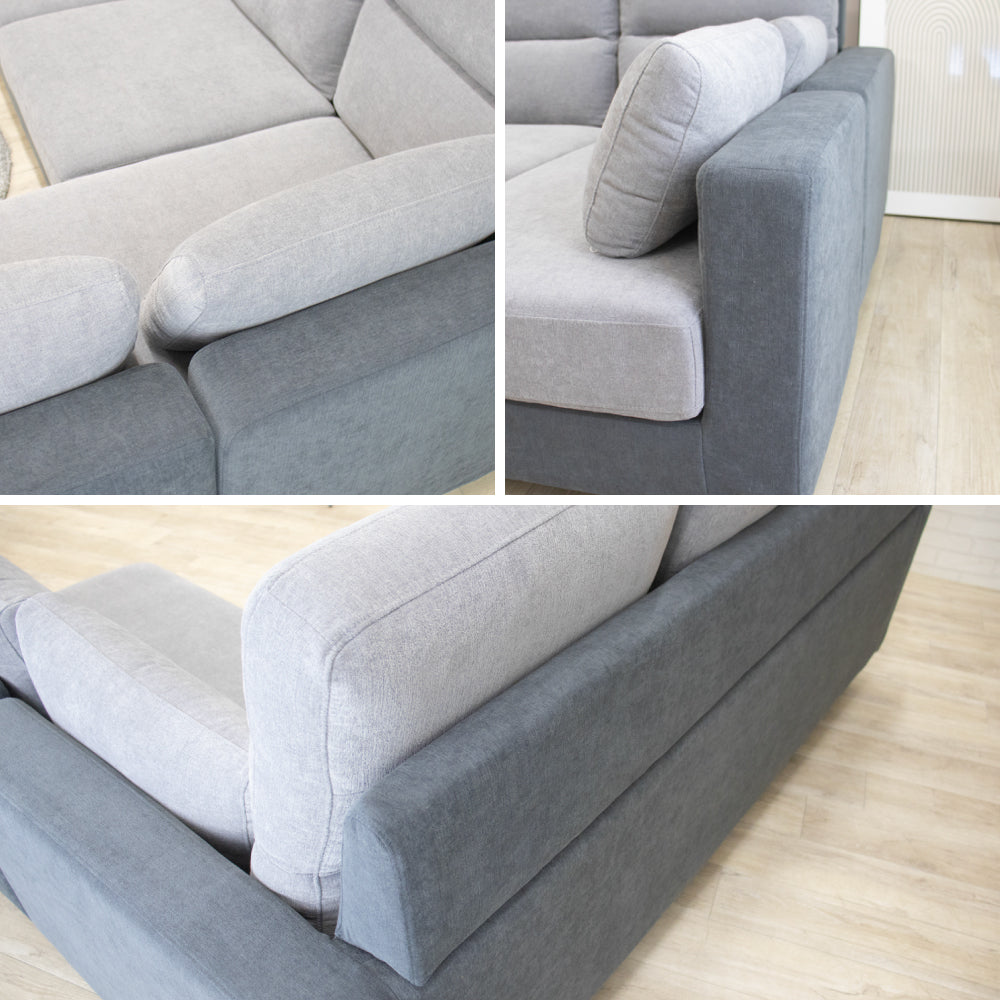 【組立設置配送】ソファー ソファ 3人掛け カウチソファー カウチソファ コーナーソファー 組み換え スツール ファブリック アイデン SZE-031-KK