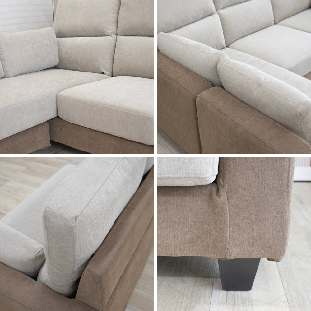 【組立設置配送】ソファー ソファ 3人掛け カウチソファー カウチソファ コーナーソファー 組み換え スツール ファブリック アイデン SZE-031-KK