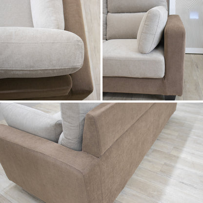 【組立設置配送】ソファー ソファ 3人掛け カウチソファー カウチソファ コーナーソファー 組み換え スツール ファブリック アイデン SZE-031-KK