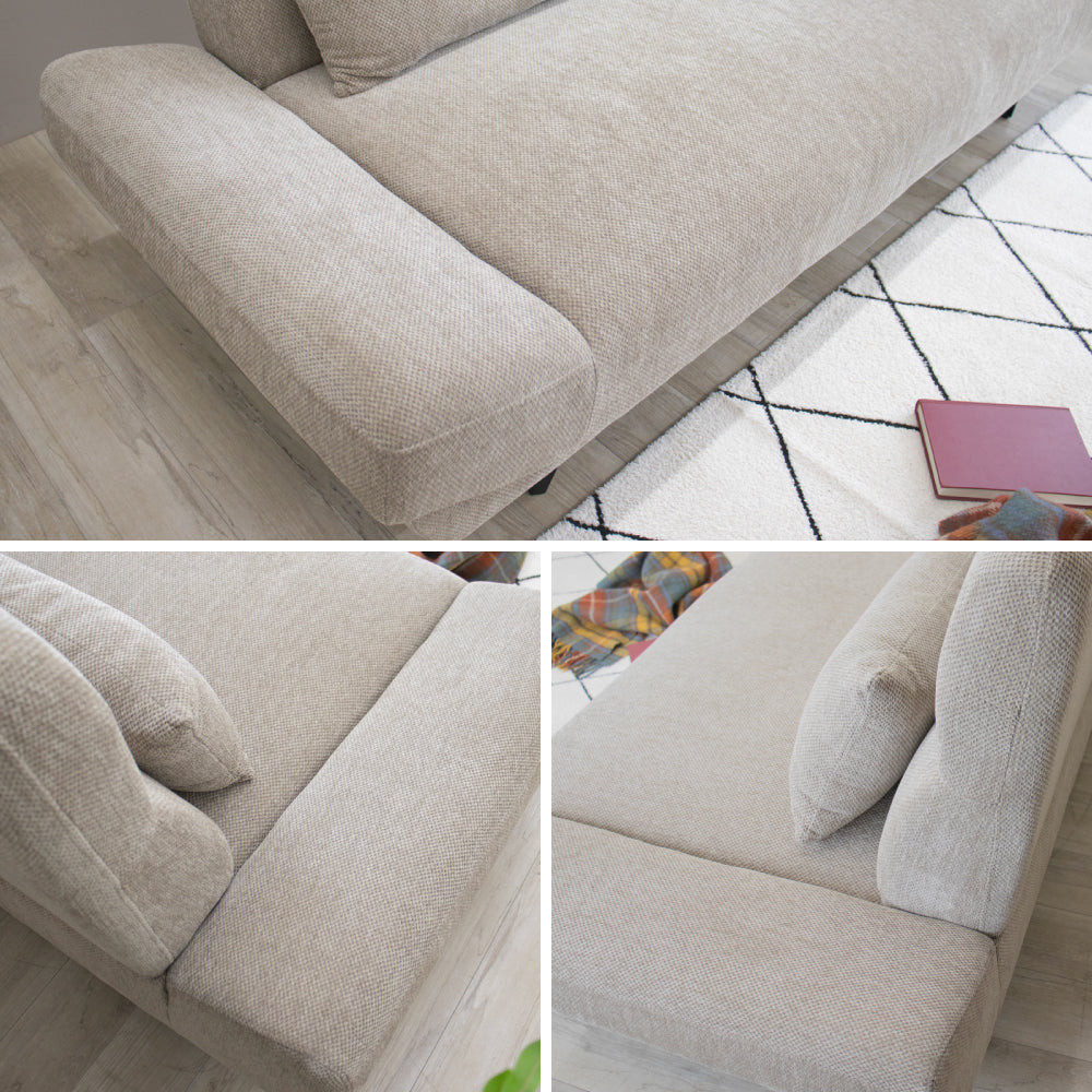 【組立設置配送】ソファ ソファー 3人掛け 2人掛け ごろ寝 クッション2個付き ワイド座面 座面 広い ウィンストン SZE-032-KK