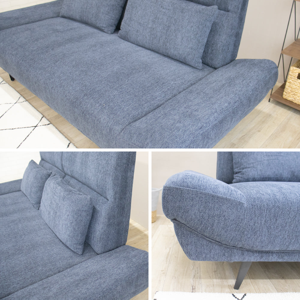 【組立設置配送】ソファ ソファー 3人掛け 2人掛け ごろ寝 クッション2個付き ワイド座面 座面 広い ウィンストン SZE-032-KK